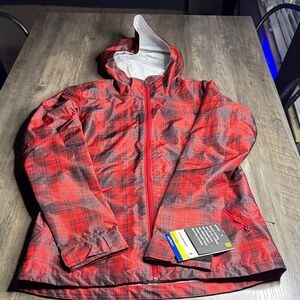 Burton Red and Black Plaid 2.5 Gleam Layering Jacket